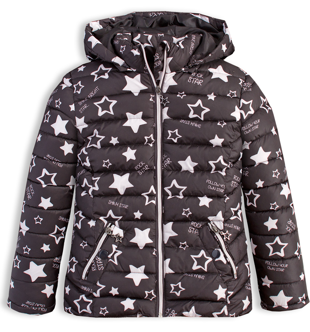 Dívčí zimní bunda LOSAN SHINY STAR černá Velikost: 128