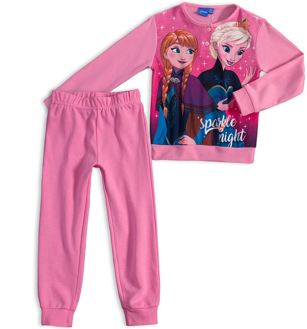 Dívčí pyžamo DISNEY FROZEN ANNA a ELSA světle růžové Velikost: 104