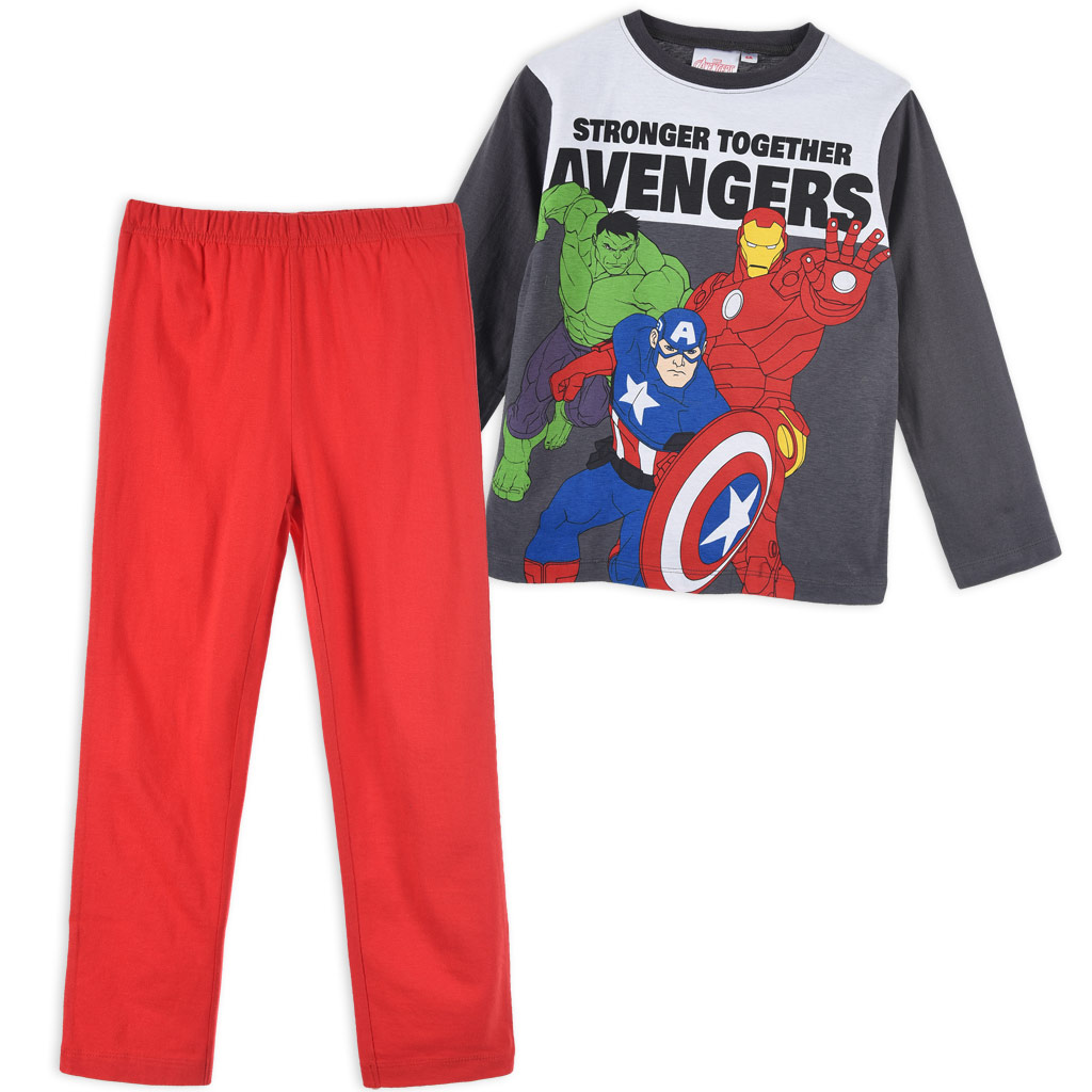 Chlapecké pyžamo AVENGERS STRONGER šedé