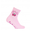 Dívčí vzorované ponožky WOLA MOTÝLEK růžové
