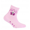 Dívčí vzorované ponožky WOLA MOTÝLEK růžové