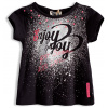 Dívčí tričko s krátkým rukávem DIRKJE ENJOY černé