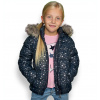 Dívčí zimní bunda LEMON BERET HVĚZDIČKY tmavě modrá