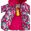 Dívčí zimní bunda LEMON BERET KYTIČKY růžová
