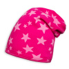 Dívčí zimní čepice YETTY HVĚZDY růžová