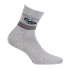 Chlapecké ponožky se vzorem GATTA SPORTOVNÍ AUTO šedý melír