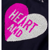 Dívčí tričko s překlápěcími flitry LOSAN HEART modré