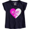 Dívčí tričko s překlápěcími flitry LOSAN HEART modré