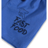 Kojenecké bavlněné šortky KNOT SO BAD FAST FOOD modré