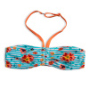 Dívčí dvoudílné plavky KNOT SO BAD FLOWERS tyrkysové