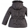 Kojenecká dívčí zimní bunda LEMON BERET PUNTÍKY černá