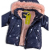 Dětská zimní bunda LEMON BERET SRDÍČKA modrá