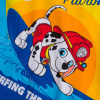 DETSKE TRICKO PAW PATROL MARSHALL SURF BILE 0