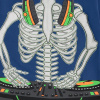 111274 chlapecke pyzamo skeleton dj modre 0