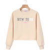 GPU 3967 divci crop top mikina glo story new york bezova
