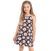 cris 14729 Dívčí šaty BEE LOOP KVÍTKY černé 2