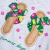 KY DIVCI LETNI SET PANTOFLICKY SEDO ZELENY 2