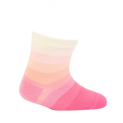 Dojčenské ponožky WOLA PRÚŽKY ružové