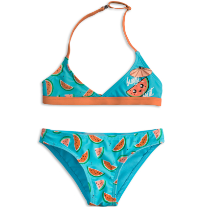 Dievčenské plavky KNOT SO BAD FUNNY FRUIT oranžové