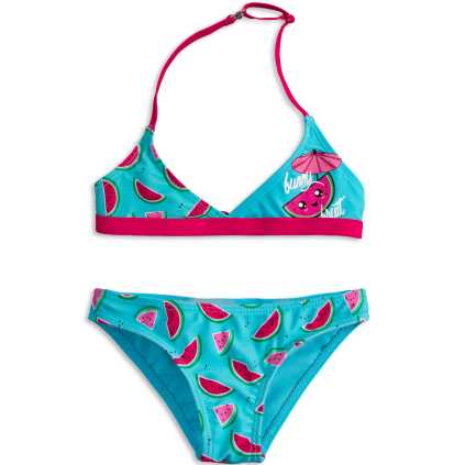 Dievčenské plavky KNOT SO BAD FUNNY FRUIT ružové