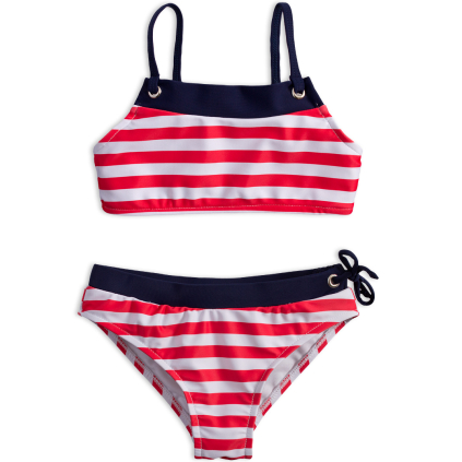 Dievčenské plavky KNOT SO BAD PRÚŽKY červené