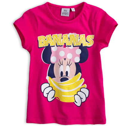 Dievčenské tričko DISNEY MINNIE BANANAS tmavo ružové
