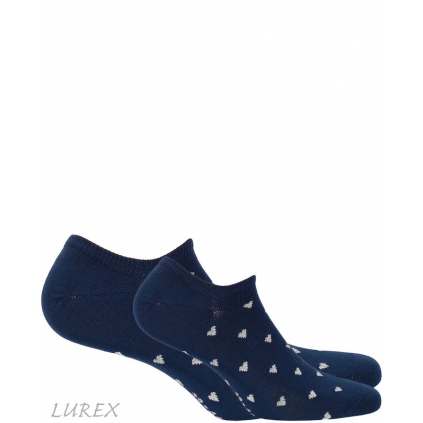 Dievčenské členkové ponožky WOLA SRDIEČKA modré