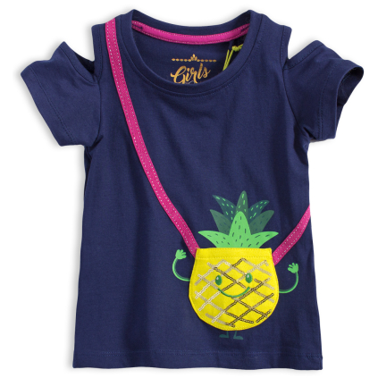 Dievčenské tričko LEMON BERET ANANÁS modré
