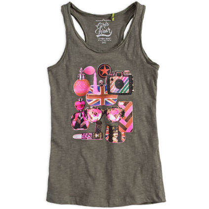 Dievčenské tielko LEMON BERET TREVEL kaki