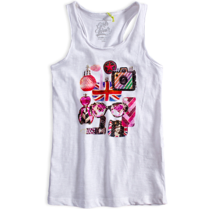 Dievčenské tielko LEMON BERET TREVEL biele