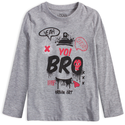 Chlapčenské tričko LOSAN URBAN ART šedé