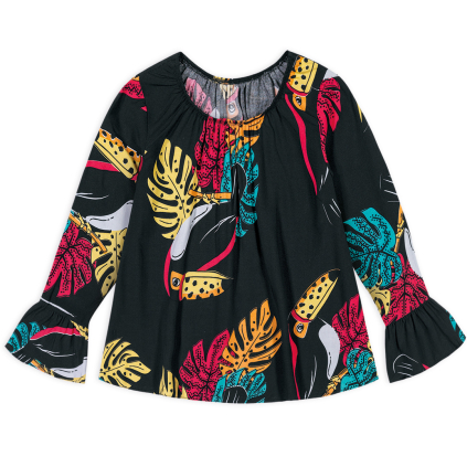 Dievčenský top NANAI TUKAN čierny