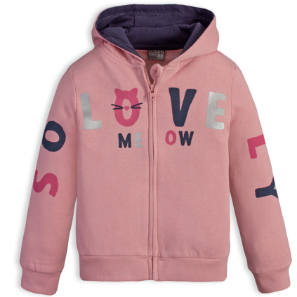 Dievčenská mikina LOSAN LOVELY MEOW ružová