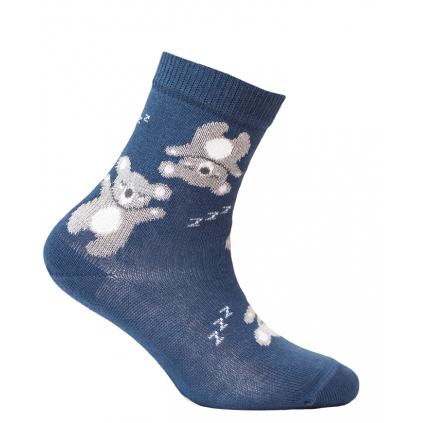Dievčenské ponožky s obrázkom WOLA MACKOVIA modré