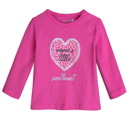 Tričko pre dievčatká VENERE SWEET HEART ružové