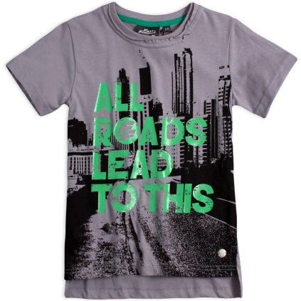 Chlapčenské tričko FAST&FURIOUS ROAD šedé