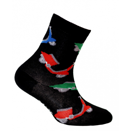 Chlapčenské ponožky GATTA SKÚTRE čierne