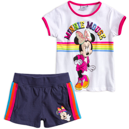 Dievčenská súprava DISNEY MINNIE RAINBOW biela