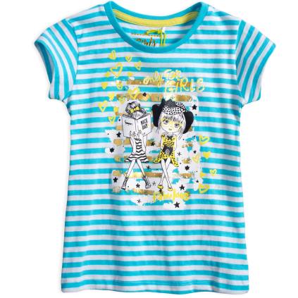 Dievčenské tričko LEMON BERET GIRLS DAY tyrkysové