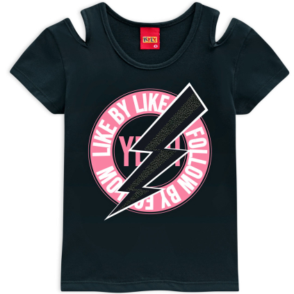 Dievčenské tričko KYLY LIKE čierne