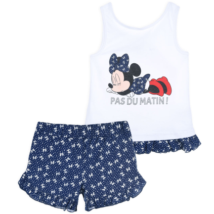 Dievčenské letné pyžamo DISNEY MINNIE bielo-modré