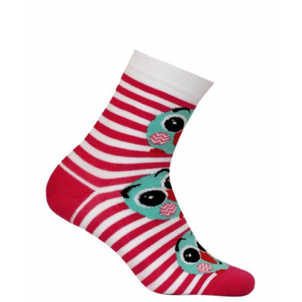 Dievčenské ponožky so vzorom WOLA BIRDS ružové