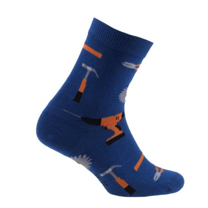 Chlapčenské vzorované ponožky WOLA NÁRADIE modré