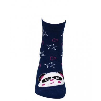 Dievčenské vzorované ponožky GATTA PANDA modré