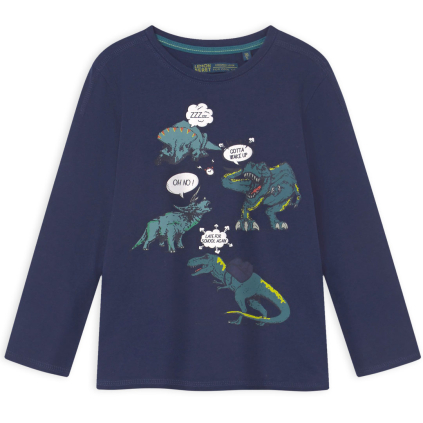 Chlapčenské tričko LEMON BERET DINOSAURI modré