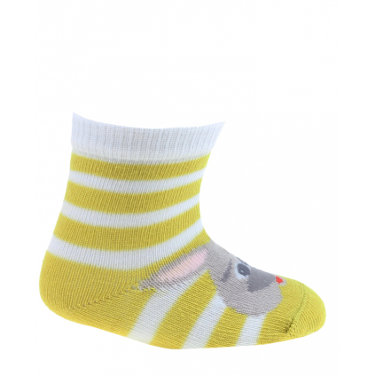 Dojčenské vzorované ponožky WOLA ZVIERATKO prúžky