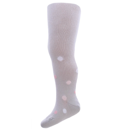 Dievčenské vzorované pančuchy WOLA BODKY šedé