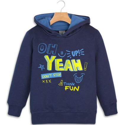 Chlapčenská mikina s kapucňou LOSAN OH YEAH modrá