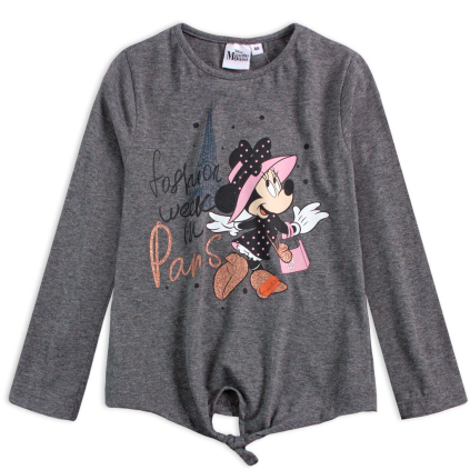 Dievčenské tričko DISNEY MINNIE PARIS šedé