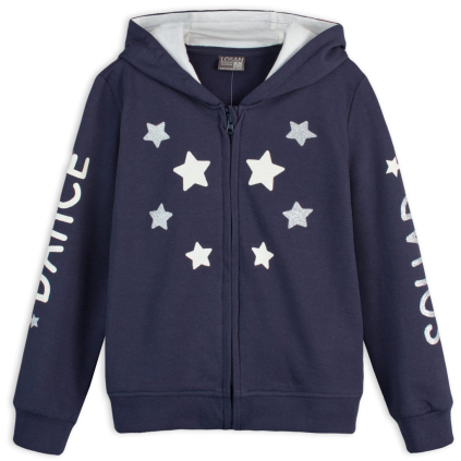 Dievčenská mikina s kapucňou LOSAN SQUAD tmavo modrá